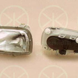 Headlight, Illuminance [lx]: 17.5, H1/H1, T.Y.C, for vehicles with headlight levelling, for vehicles without headlight levelling, Right, 1H6 941 018AF (VW), 1H6941018B (VW)