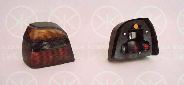 Tail Light Assembly, without bulb holder, Smoke Grey, Left, 1E0 945 095 (VW), 1H6 945 111C (VW), 1H6945111B (VW), 1H6945111C (VW)