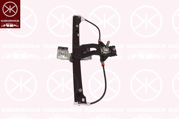 Window Regulator, OE-type, Manual, Right Rear, 1H4 839 402E (VW), 1H4839402E (VW), 1HM839402A (VW)