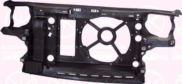 Radiator Support, Plastic, Full Body Section, Manual Transmission, Core Dimensions: 52 cm, 1H0 805 594A (VW)