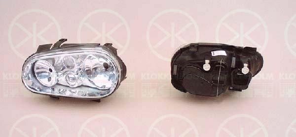 Headlight, H7/H1, for vehicles with headlight levelling, Left, Illuminance [lx]: 17.5, Hella, 1J1 941 017B (VW), 1J1 941 017F (VW), 1J1941017J (VW)