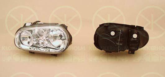 Headlight, TYC, H7/H1, for vehicles with headlight levelling, Left, Illuminance [lx]: 12.5, 1J1 941 017B (VW), 1J1 941 017F (VW)