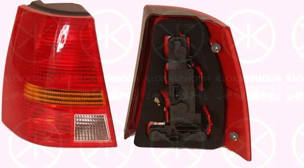 Tail Light Assembly, with bulb holder, Left, Indicator Colour: yellow, AL, 1J9 945 095K (VW), 1j9 945 095P (VW), 1J9945095K (VW)