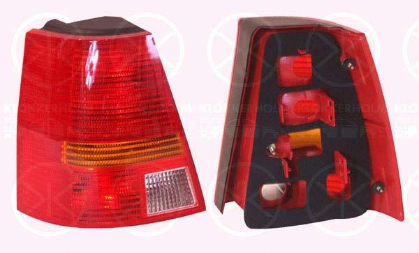 Tail Light Assembly, without bulb holder, Left, Indicator Colour: yellow, 1J9 945 095P (VW)