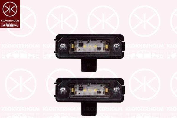 Licence Plate Light, LED, both sides, Set, Quantity: 2, 1J6 943 021 (VW), 1J6 943 021B (VW), 1J6 943 021D (VW), 1JE943021 (VW)