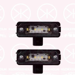 Licence Plate Light, LED, both sides, Set, Quantity: 2, 1J6 943 021 (VW), 1J6 943 021B (VW), 1J6 943 021D (VW), 1JE943021 (VW)