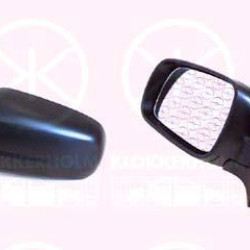 Exterior Mirror, Left, Control: cable pull, w/primer, black, Plan, 1J1 857 507 01C (VW)