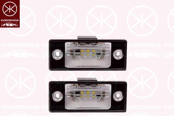 Licence Plate Light, LED, both sides, Set, Quantity: 2, 1J5 943 021 (VW), 1J5 943 021D (VW), 1J5943021A (VW)