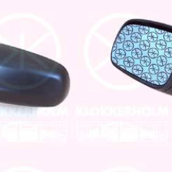 Exterior Mirror, Left, for electric mirror adjustment, w/primer, black, Heatable, Blue-tinted, Aspherical, 1J1 857 507D 01C (VW)