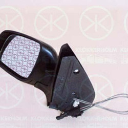 Exterior Mirror, Right, Control: cable pull, w/primer, black, Convex, 1J1 857 508 01C (VW)