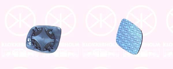 Mirror Glass, exterior mirror, Blue-tinted, Convex, Heatable, Right, Width [mm]: 120, 4B1 857 536C (AUDI), 1J1 857 522E (VW), 1J1857522A (VW)