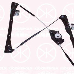 Window Regulator, 4-dr, OE-type, without electric motor, Electric, Left Front, 1J4 837 461 B (VW), 1J4 837 461 D (VW), 1J4 837 461 F (VW), 1J4 837 461 H (VW), 1J4837461B (VW)