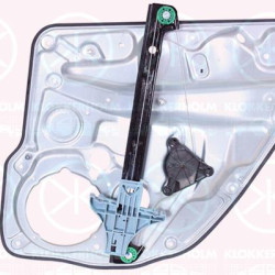 Window Regulator, OE-type, Left Rear, with bolted-on plate, Electric, without electric motor, 1J4 839 461F (VW), 1J4839461B (VW), 1J4839729A (VW), 1J4839729C (VW), 1J4 839 461 D (VW), 1J5 839 461A (VW)