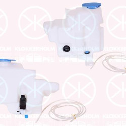 Washer Fluid Reservoir, window cleaning, with sensor for washer fluid level, for vehicles with headlamp cleaning system, with pump, Capacity [litre]: 5.5, 1J6 955 651 (VW), 1J0 955 453L (VW), 1K6955651 (VW), 1J0955453L (AUDI), 1T0955651A (VW), 7M0 919 376 (VW)