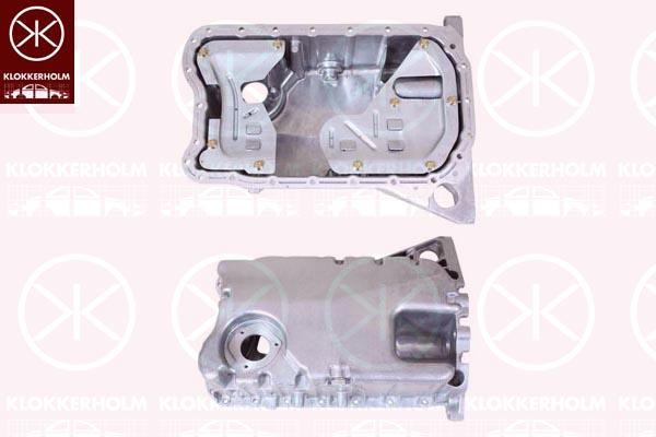 Oil Sump, Aluminium, with bore for oil-level sensor, 066 103 601F (VW), 066103601F (VW), 066103601F (SKODA), 066103601F (SEAT)