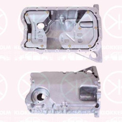 Oil Sump, Aluminium, with bore for oil-level sensor, 066 103 601F (VW), 066103601F (VW), 066103601F (SKODA), 066103601F (SEAT)