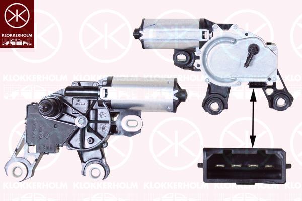 Wiper Motor, Rear, Voltage [V]: 12, 1J6 955 711B (VW), 1J6 955 711C (VW), 1J6 955 711F (VW), 1J6 955 711G (VW), 1J6 955 711G (AUDI), 1J6955711B (VW), 1J6955711B (AUDI), 1J6955711G (SKODA), 1J6955711G (SEAT), 1J9 955 711 (VW)