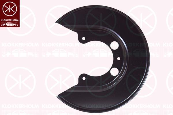 Splash Guard, brake disc, 4WD, Rear Axle, for brake disc diameter [mm]: 256, 8L0 615 611 (VW), 8L0 615 611 (SEAT), 8L0615611 (SKODA), 8L0615611 (AUDI)