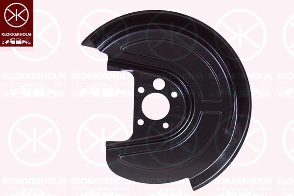 Splash Guard, brake disc, Rear Axle Left, for brake disc diameter [mm]: 256, 1J0 615 609 (SKODA), 1J0 615 609 (AUDI), 1J0615609 (VW), 1J0615609 (SEAT)