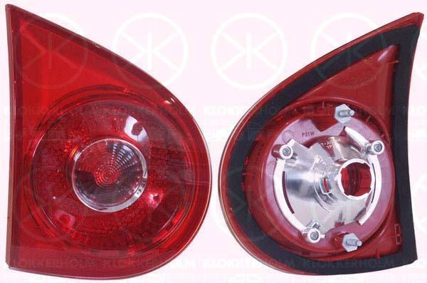 Tail Light Assembly, Left, Inner Section, with front fog light, with bulb holder, 1K6 945 093E (VW), 1K6 945 093G (VW), 1K6 945 093J (VW)