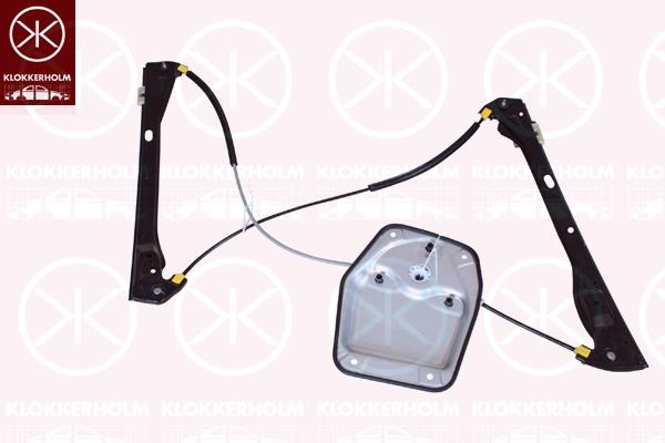 Window Regulator, 2-dr, OE-type, without electric motor, Electric, Left Front, 1K3 837 461A (VW), 1K3 837 461B (VW)