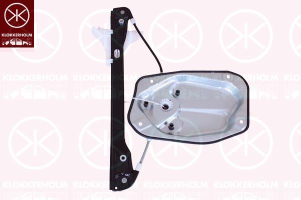 Window Regulator, 4-dr, OE-type, without electric motor, Electric, Right Rear, 1K4 839 462A (VW), 1K4 839 462B (VW)