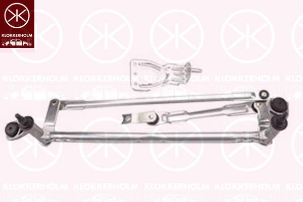 Wiper Linkage, Front, Set, for left-hand drive vehicles, 1K1955601 (VW), 1K1955601A (VW), 1K1955601A (AUDI), 1K1955623A (VW), 5K1 955 601 (AUDI), 5K1955601 (VW)