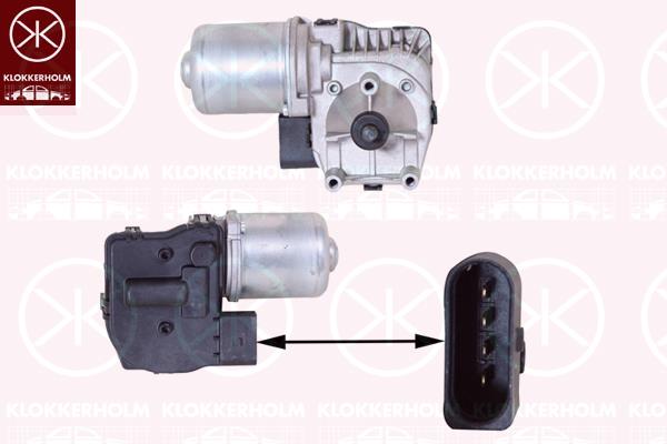 Wiper Motor, Front, Bosch-Type, for left-hand drive vehicles, Voltage [V]: 12, 1K1955119A (VW), 1K1955119A (SKODA), 1K1955119C (VW), 1K1955119C (SKODA), 1K1955119E (VW), 1Q1955119A (VW), 1Q1955119B (VW), 1Q1955119C (VW), 1Q1955119C (SKODA), 1Z1955119D (SKODA)