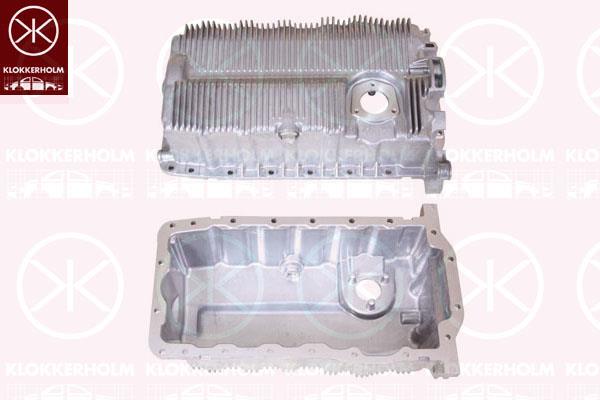 Oil Sump, Aluminium, with bore for oil-level sensor, 06A103601AJ (VW), 06A 103 601AR (VW), 06A103601AJ (SKODA), 06A 103 601AR (AUDI), 06A103601AJ (SEAT), 06A103601AJ (AUDI), 06A103601AR (SKODA), 06A103601AR (SEAT), 06A103603R (VW), 06A103603R (SKODA), 06A103603R (SEAT), 06A103603R (AUDI)