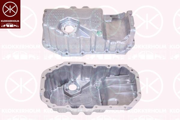 Oil Sump, Aluminium, with bore for oil-level sensor, 03C 103 603G (VW), 03C 103 603H (VW), 03C 103 603J (VW), 03C 103 603S (VW), 03C 103 603S (AUDI), 03C103603H (VW), 03C103603H (AUDI), 03C103603J (VW), 03C103603J (AUDI), 3C103603G (VW), 3C103603G (AUDI)