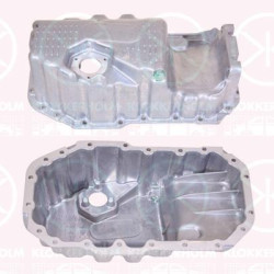 Oil Sump, Aluminium, with bore for oil-level sensor, 03C 103 603G (VW), 03C 103 603H (VW), 03C 103 603J (VW), 03C 103 603S (VW), 03C 103 603S (AUDI), 03C103603H (VW), 03C103603H (AUDI), 03C103603J (VW), 03C103603J (AUDI), 3C103603G (VW), 3C103603G (AUDI)