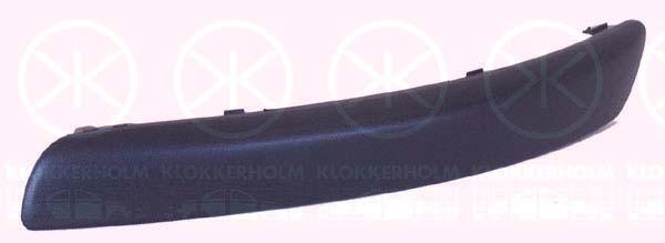 Trim/Protection Strip, bumper, black, Left Front, without hole(s) for washer nozzle, 1K0 807 655 9B9 (VW)