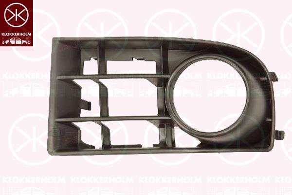 Ventilation Grilles, bumper, Left Front, not for trim level: GT, GTI, with hole(s) for fog lights, with air slots, black, 1K0 853 665C 9B9 (VW)