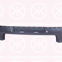 Bumper, w/primer, Rear, with hole(s) for parking distance control, 1K6 807 417A GRU (VW)