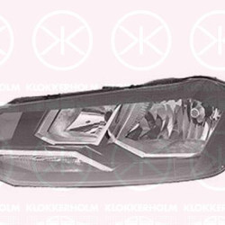 Headlight, Right, H7/H7, with motor for headlamp levelling, Valeo, 2G1 941 006 (VW), 2G1941006 (VW)