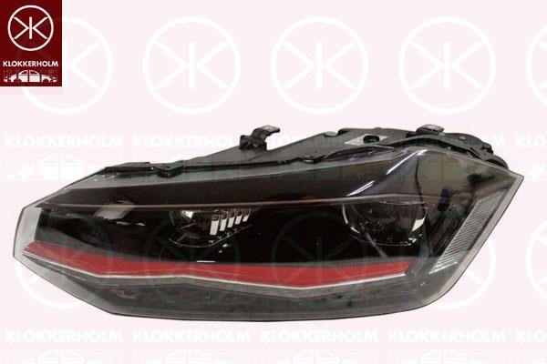 Headlight, GTI, Right, LED, with motor for headlamp levelling, Valeo, 2G1 941 774A (VW), 2G1941774A (VW)