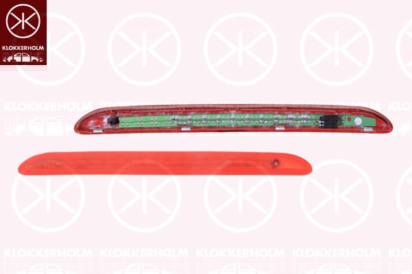 Auxiliary Stop Light, LED, Vehicle Equipment: for vehicles without rear window cleaning, for vehicles without spoiler, 6RU945087 (VW), 6RU945087C (VW), 6RU945087D (VW)