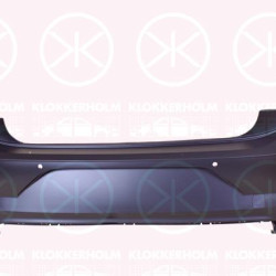 Bumper, w/primer, with hole(s) for parking assistant system, Rear, Number of bores: 6, 