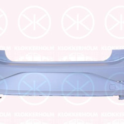 Bumper, w/primer, Rear, 2G6 807 417 M GRU (VW), 2GS 807 417 M GRU (VW)