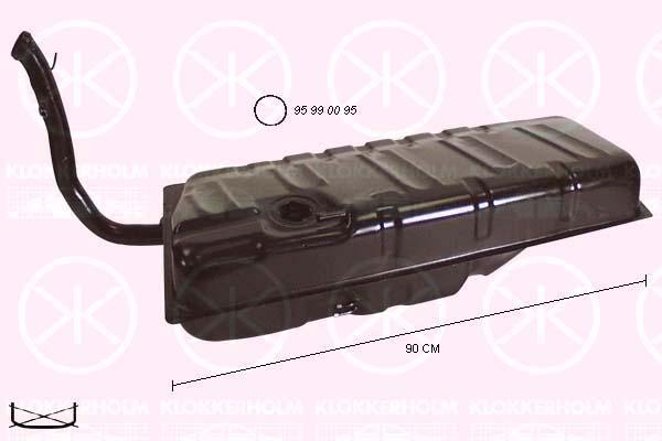 Fuel Tank, not inj., 42L, with gaskets/seals, for leaded fuel, 867 201 075C (VW)