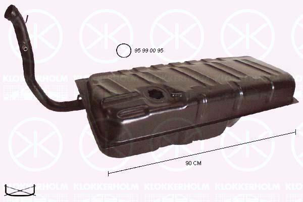 Fuel Tank, 42L, Diesel, with gaskets/seals, 867 201 075D (VW)