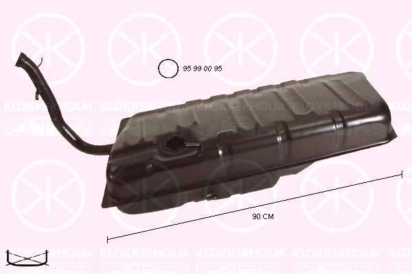 Fuel Tank, not inj., 42L, with gaskets/seals, for lead-free fuel, 867 201 075G (VW)