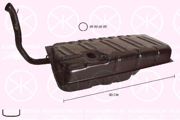 Fuel Tank, inj, 42L, with gaskets/seals, 867 201 075F (VW)