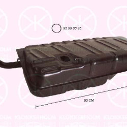 Fuel Tank, inj, 42L, with gaskets/seals, 867 201 075F (VW)