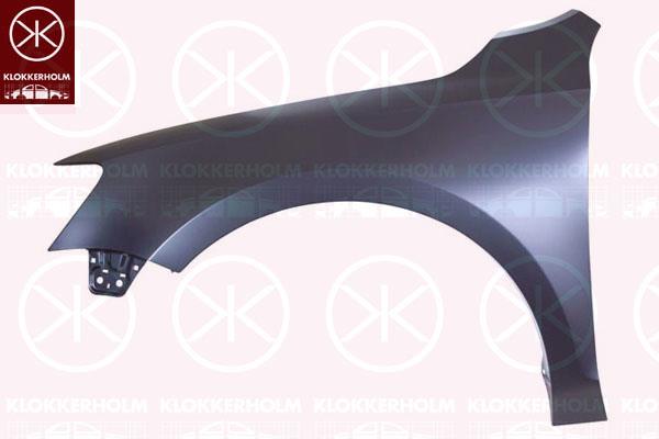 Wing, Left Front, without hole for direction indicator, Zinc-coated, 5C6 821 105 (VW)