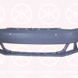 Bumper, w/primer, Front, with hole(s) for parking distance control, 5C6 807 217A GRU (VW), 5C6807217FGRU (VW)