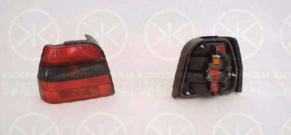 Tail Light Assembly, without bulb holder, Smoke Grey, Right, 871 945 112H (VW)