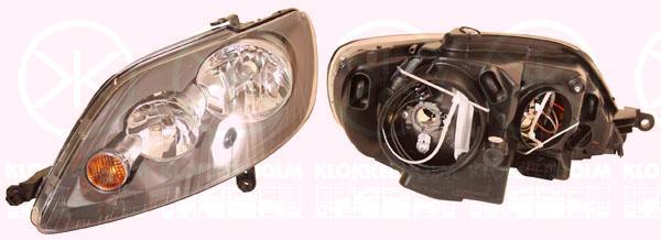 Headlight, Right, Illuminance [lx]: 17.5, H7, H15, with motor for headlamp levelling, Depo, 5M1 941 006B (VW), 5M1 941 006C (VW), 5M1941006D (VW)