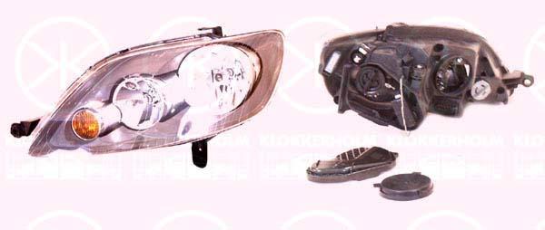 Headlight, Left, Illuminance [lx]: 25, H7, H15, with motor for headlamp levelling, Hella, 5M1 941 005B (VW), 5M1 941 005C (VW), 5M1941005D (VW)