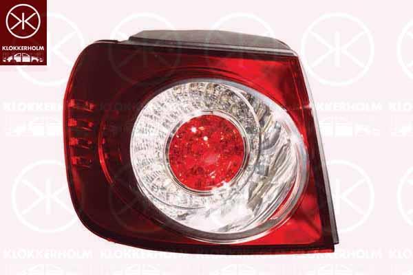 Tail Light Assembly, Left, LED, Outer section, Indicator Colour: white, Valeo, 5M0 945 095 P (VW), 5M0 945 095 R (VW), 5M0 945 095 S (VW)